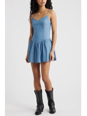 BP. Cotton Chambray Minidress New!